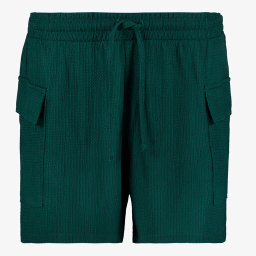 Dames short met klepzakken groen