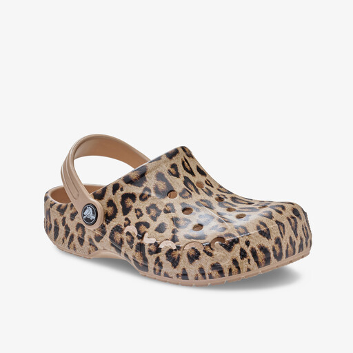 Baya Clog Leopard kinder klompen bruin