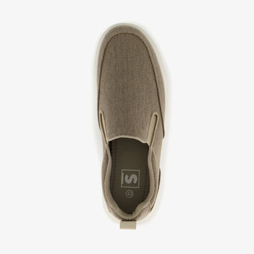 Heren instappers beige