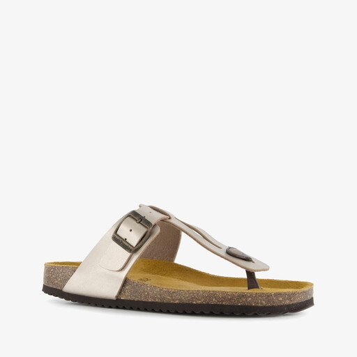 Dames bio teenslippers goud