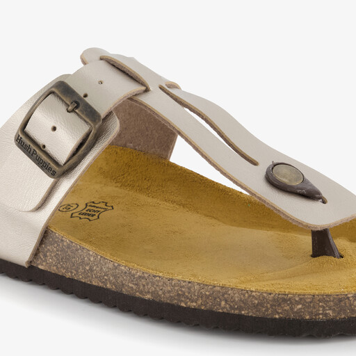 Dames bio teenslippers goud