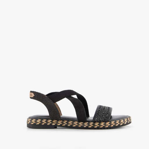 Dames sandalen zwart goud