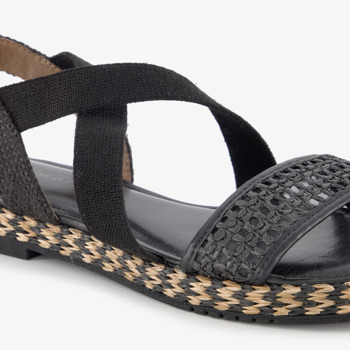 Dames sandalen zwart goud