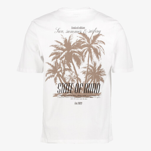 Heren T-shirt met backprint wit
