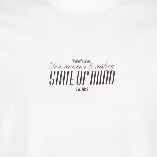 Heren T-shirt met backprint wit