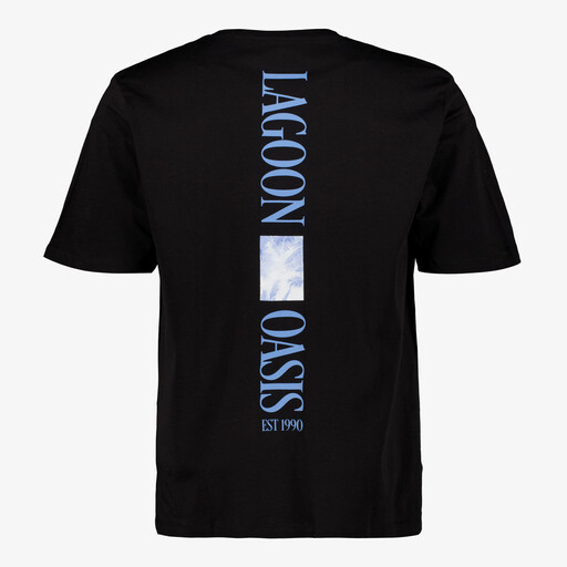 Heren T-shirt met backprint zwart