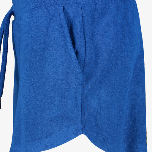 Dames badstof sweatshort blauw