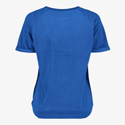 Dames badstof T-shirt blauw