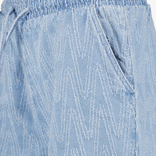 Dames denim short lichtblauw