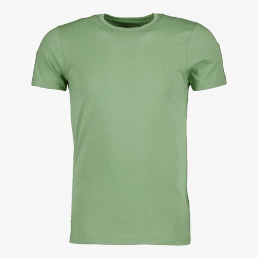 Heren T-shirt katoen ronde hals lichtgroen