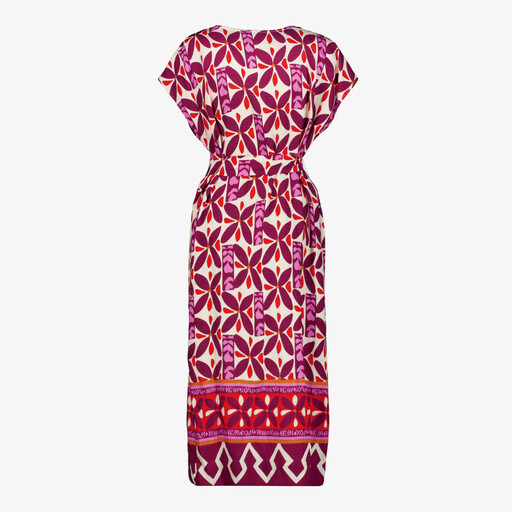 Dames maxi jurk met retro bloemenprint