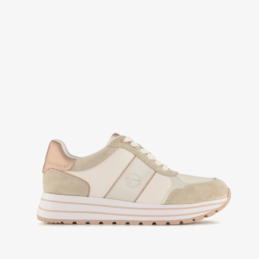 Dames sneakers beige rosé