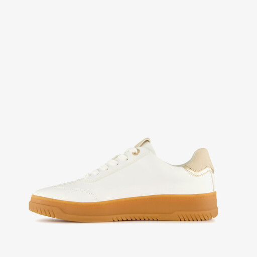 Dames sneakers met luipaardprint wit