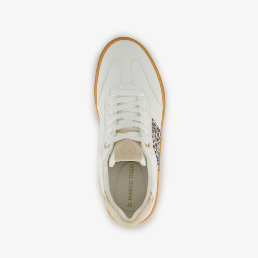 Dames sneakers met luipaardprint wit