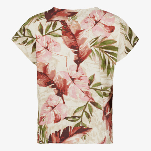 Dames blouse met korte mouwen bloemenprint