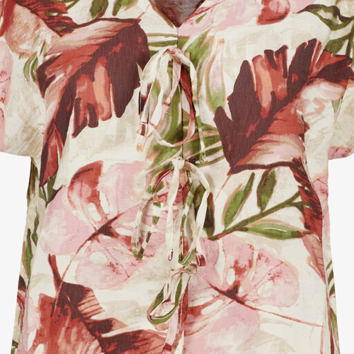 Dames blouse met korte mouwen bloemenprint
