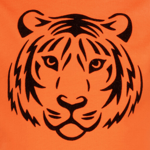 Jongens T-shirt met tijgerkop oranje