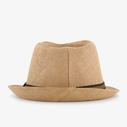 Heren strohoed beige