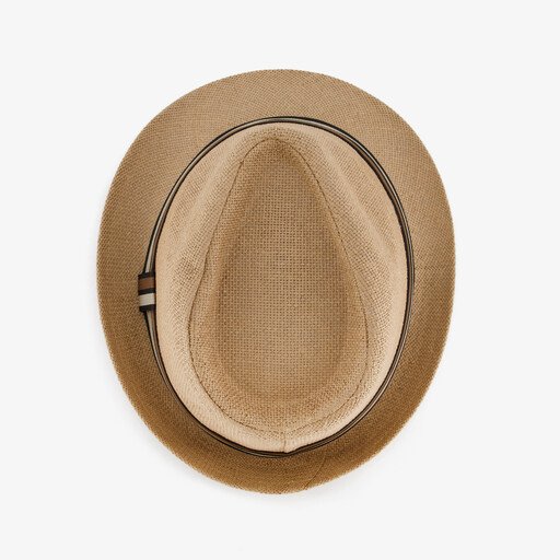 Heren strohoed beige