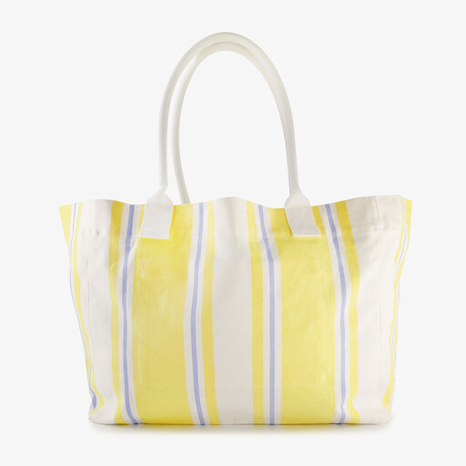 Dames shopper strandtas met citroenen geel