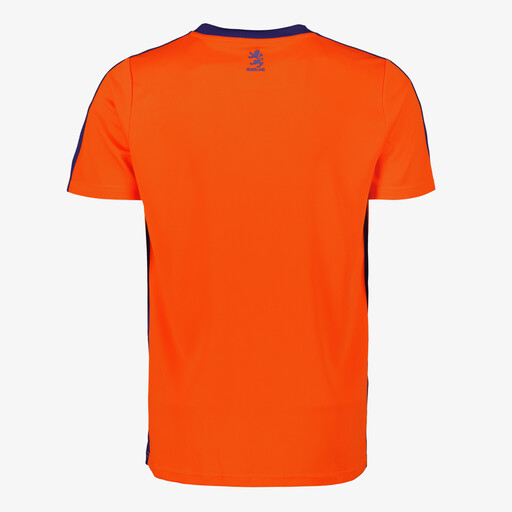 Heren voetbal T-shirt oranje blauw