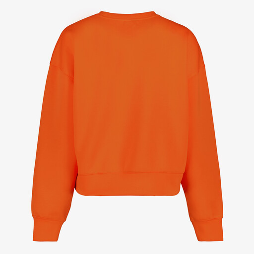 Cropped dames sport sweater oranje