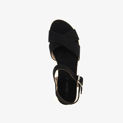 Dames espadrilles met sleehak zwart