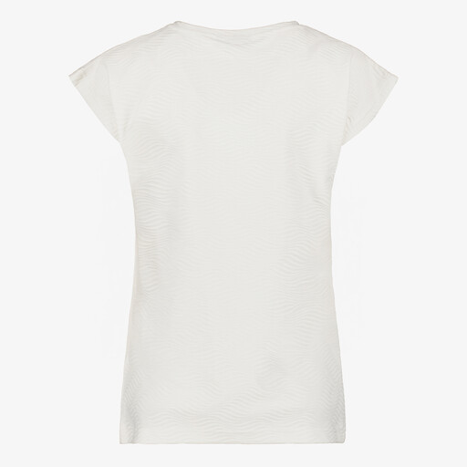 Dames T-shirt met subtiele structuur wit