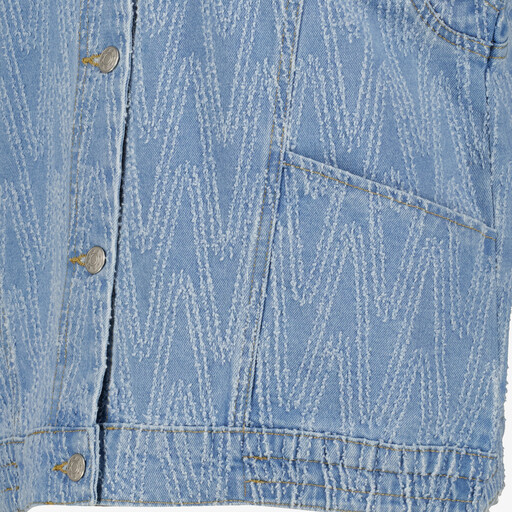 Dames denim gilet met stiksel patroon