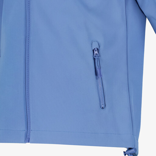Kinder softshell jas blauw