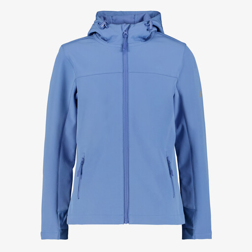 Kinder softshell jas blauw