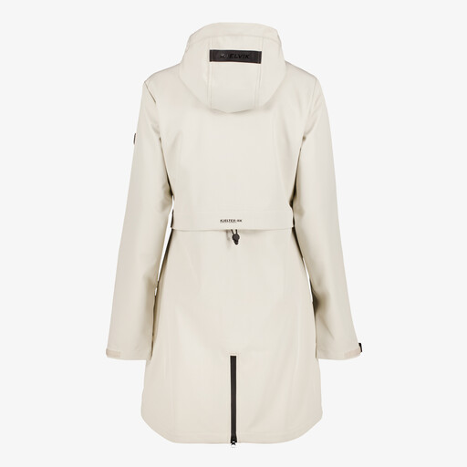 Softshell lange dames jas beige