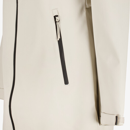 Softshell lange dames jas beige