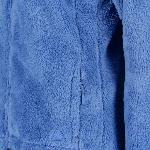 Fluffy dames outdoor fleece vest blauw