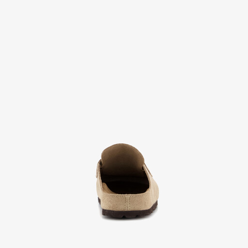 Suède dames instappers beige