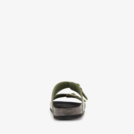 Leren dames bio slippers groen
