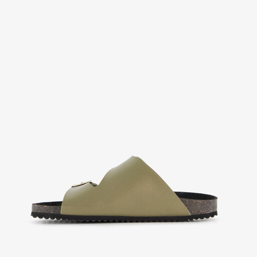 Leren dames bio slippers groen