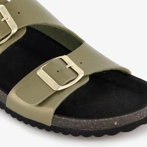 Leren dames bio slippers groen