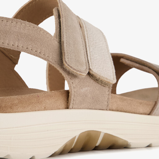 Leren dames sandalen beige