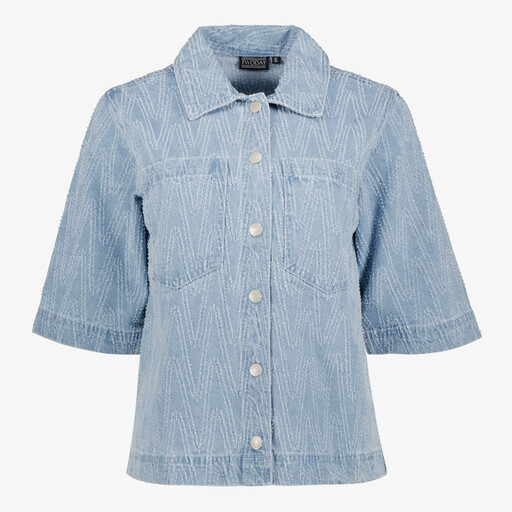 Dames denim blouse lichtblauw