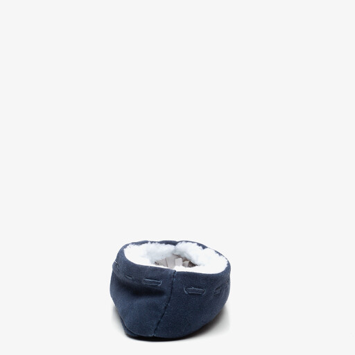 Leren dames Spaanse sloffen blauw