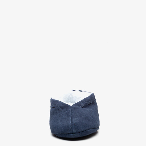 Leren dames Spaanse sloffen blauw