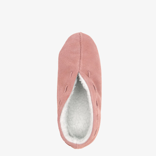 Leren dames Spaanse sloffen roze