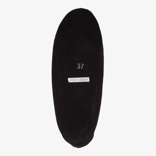 Leren dames Spaanse sloffen zwart