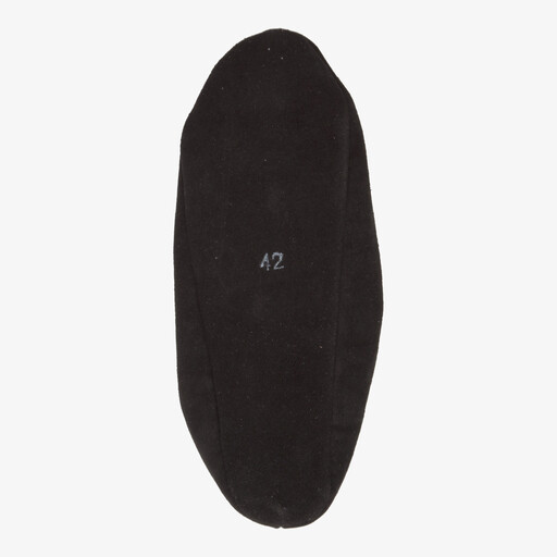 Leren heren Spaanse sloffen zwart