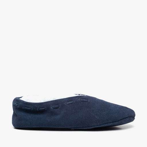 Leren heren Spaanse sloffen blauw