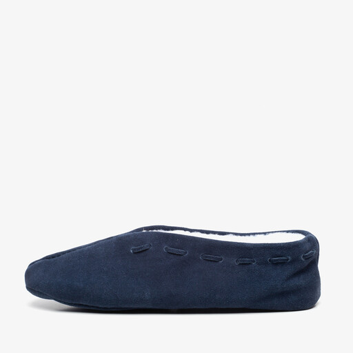 Leren heren Spaanse sloffen blauw