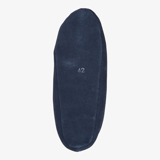 Leren heren Spaanse sloffen blauw