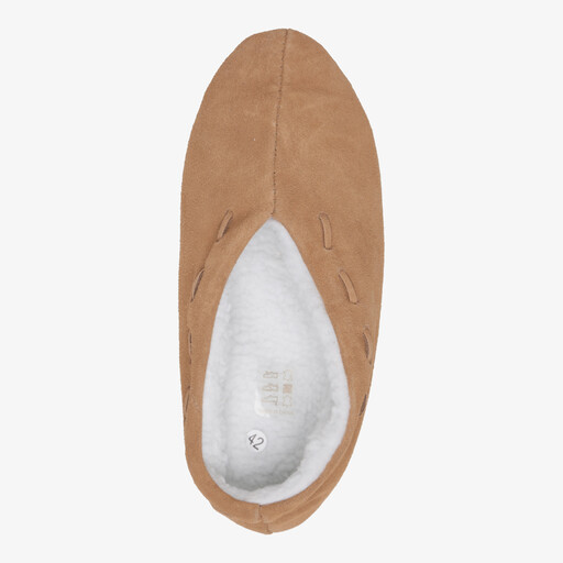 Leren heren Spaanse sloffen cognac