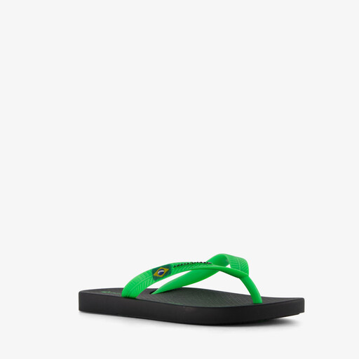 Brasil kinder teenslippers zwart